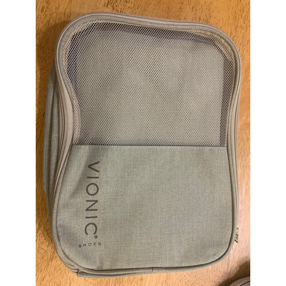Vionic Shoes Travel Storage Bag – Beige Utility Organizer with Mesh Top